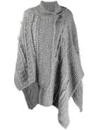 Stella Mccartney Chunky-knit Shawl Cardigan - Grey