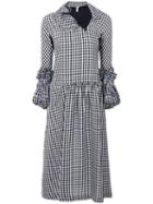 Comme Des Garçons Pre-owned Ruffled Gingham Dress - Black