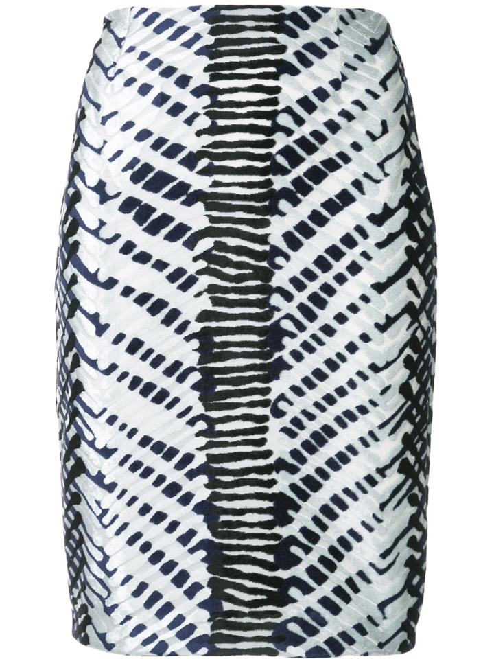 Yigal Azrouel Herringbone High-waisted Skirt - Black