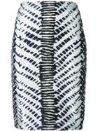 Yigal Azrouel Herringbone High-waisted Skirt - Black