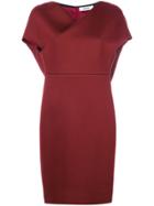 Chalayan Caped Pencil Dress - Red