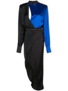 David Koma Ruched Detail Asymmetric Dress - Black