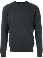 Z Zegna Crew Neck Jumper, Men's, Size: Large, Grey, Polyamide/cashmere