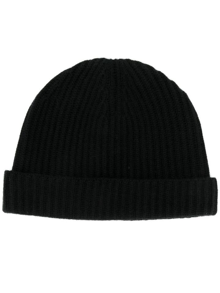 N.peal Ribbed Beanie - Black