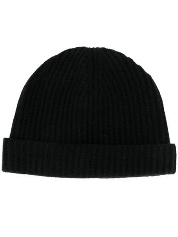 N.peal Ribbed Beanie - Black