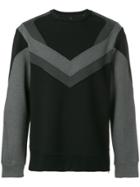 Neil Barrett Diagonal Striped Sweatshirt - Black