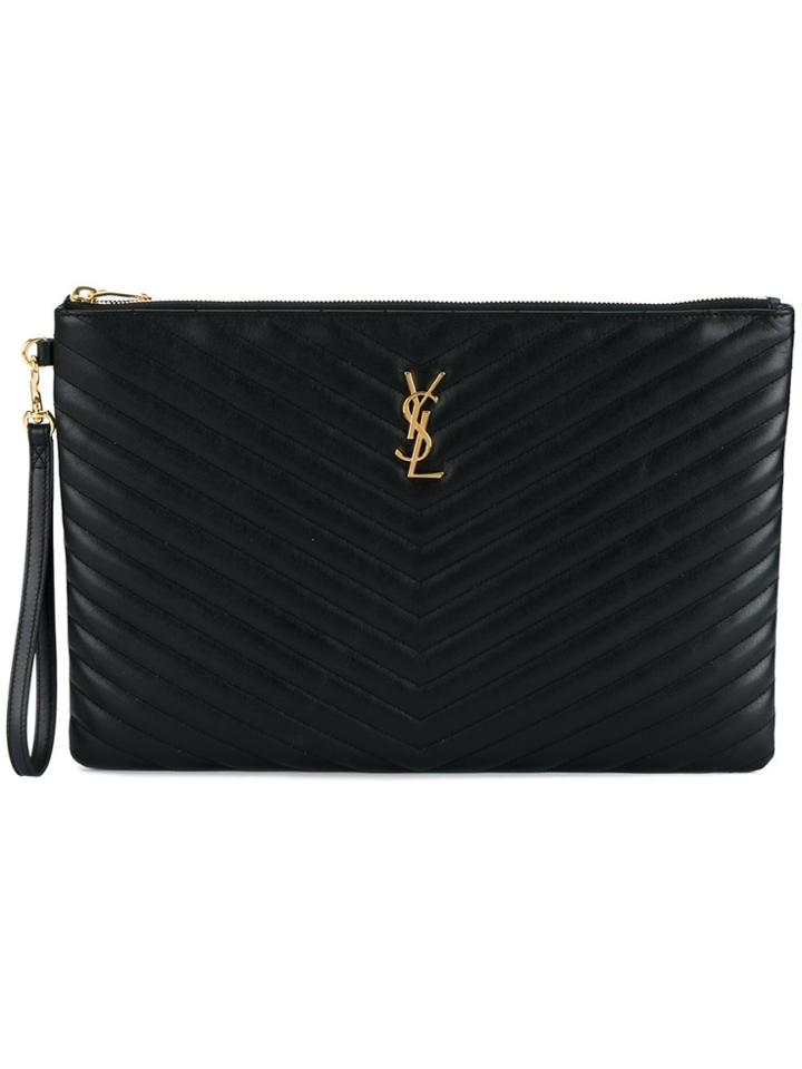 Saint Laurent 'monogram' Clutch - Black