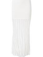 Andrea Bogosian Knitted Maxi Skirt - White