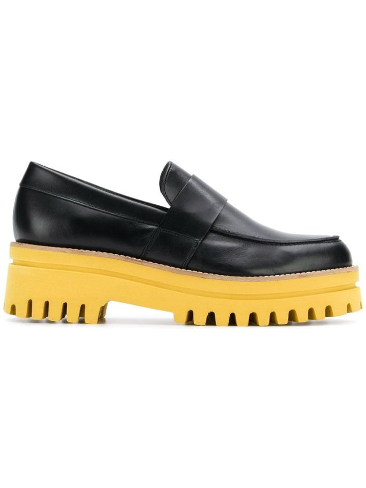 Paloma Barceló Ridged Platform Loafers - Black