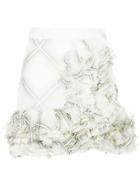 Giambattista Valli Flamenco-style Short Ruffle Skirt - White