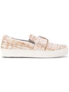 Karl Lagerfeld Tweed Slip-on Sneakers - Nude & Neutrals