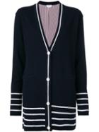 Thom Browne - Oversized Cardigan - Women - Silk/wool - 6, Blue, Silk/wool