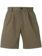 Gosha Rubchinskiy - Logo Embroidery Bermudas - Men - Cotton/polyester - L, Green, Cotton/polyester