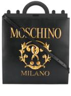 Moschino Roman Double Question Mark Tote Bag - Black