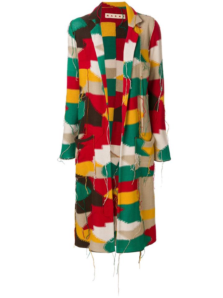Marni Distressed Multicoloured Coat