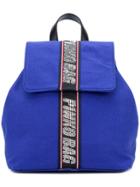 Pinko Embellished Brand Backpack - Blue