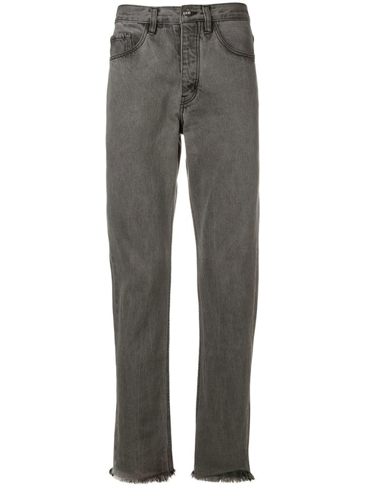 Enfants Riches Déprimés Frayed Straight-leg Jeans - Black