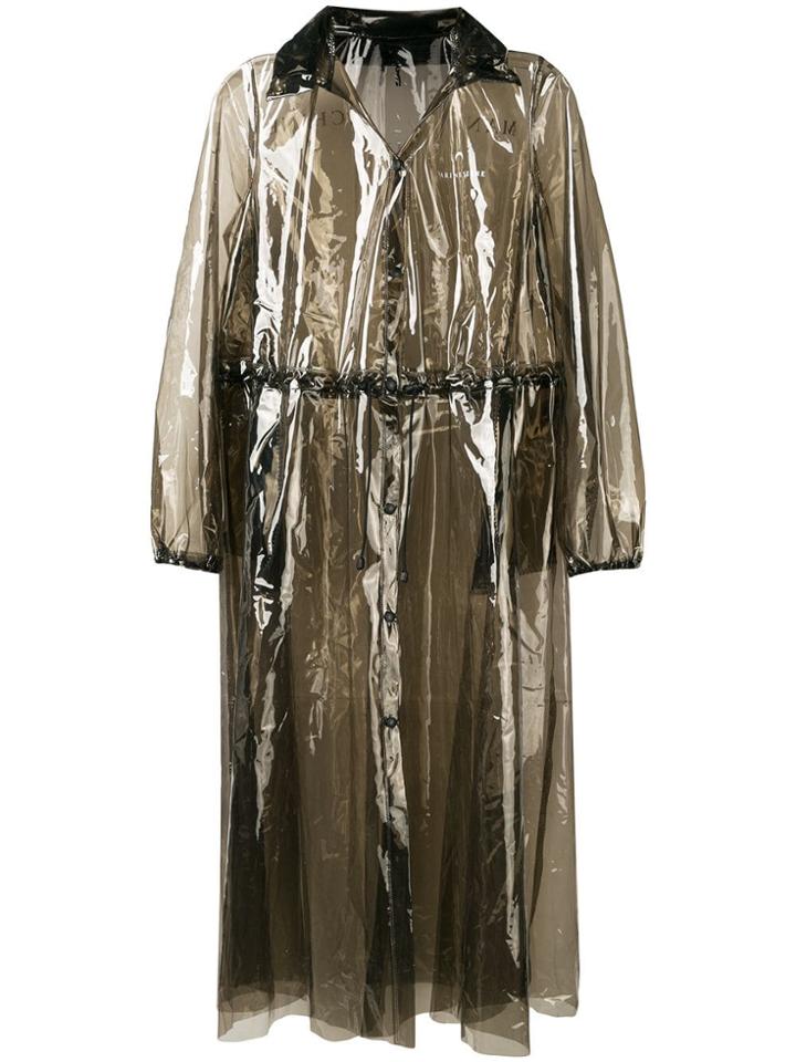 Marine Serre Sheer Midi Coat - Grey