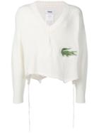 Doublet Deep V-neck Pullover - White