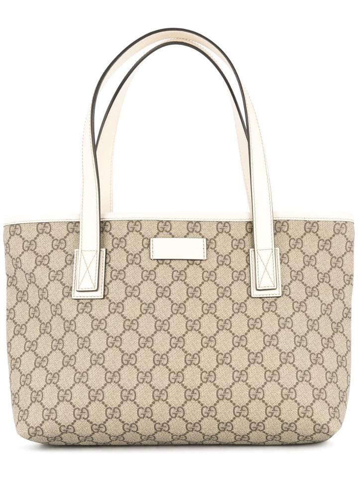 Gucci Vintage Gg Pattern Tote - Neutrals