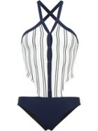 Jonathan Simkhai - Collared Oxford One Piece - Women - Polyester/spandex/elastane - S, White, Polyester/spandex/elastane