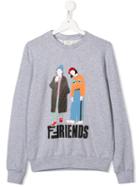 Fendi Kids Teen Friends Sweatshirt - Grey