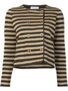 Sonia Rykiel Striped Boxy Cardigan, Women's, Size: Medium, Brown, Cashmere/wool