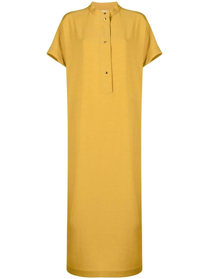 Agnona Side Slits Oversized Dress - Gold