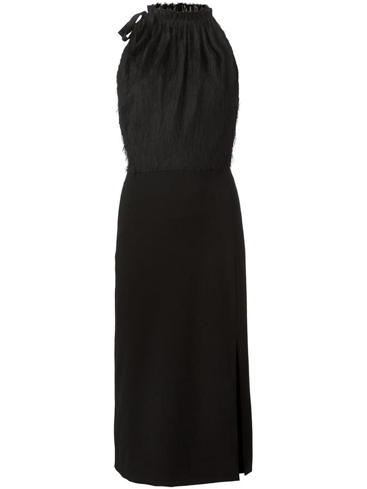 Jason Wu Slit Halterneck Dress, Women's, Size: 4, Black, Viscose