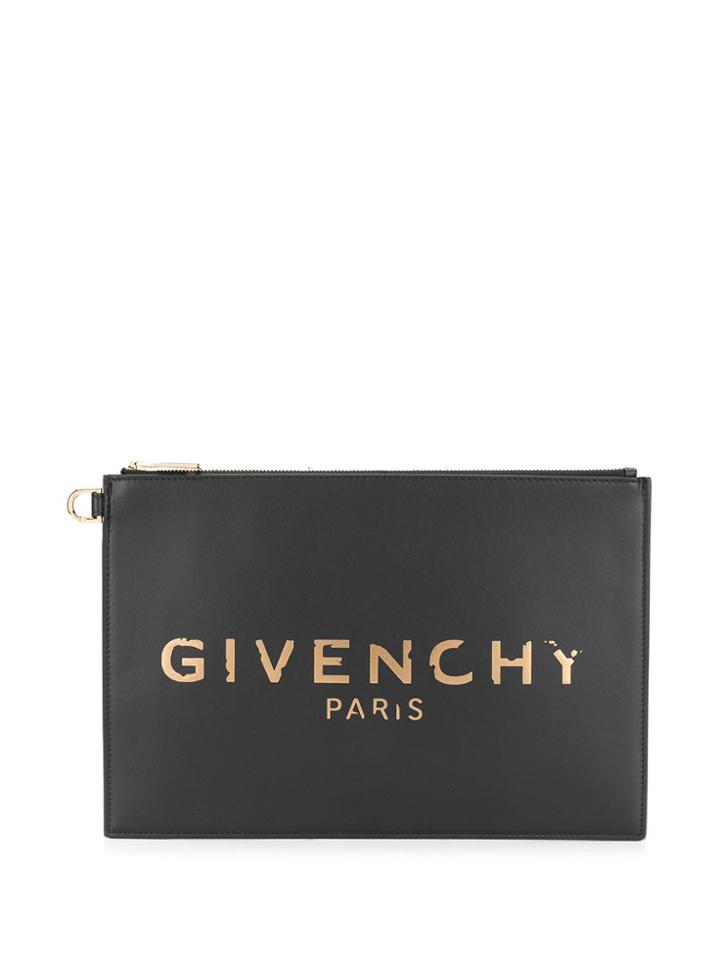 Givenchy Logo Detail Clutch Bag - Black