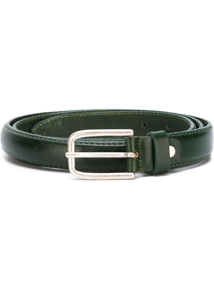 Al Duca D'aosta 1902 Buckle Belt, Men's, Size: 120, Green, Leather