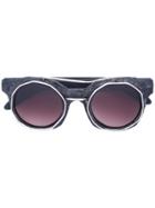 Kuboraum Round Framed Sunglasses - Black