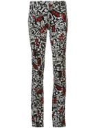 Paco Rabanne - Printed Jeans - Women - Cotton/spandex/elastane - 38, Black, Cotton/spandex/elastane