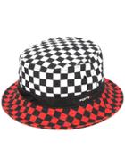 Ports V Colour Block Checkered Print Hat - White