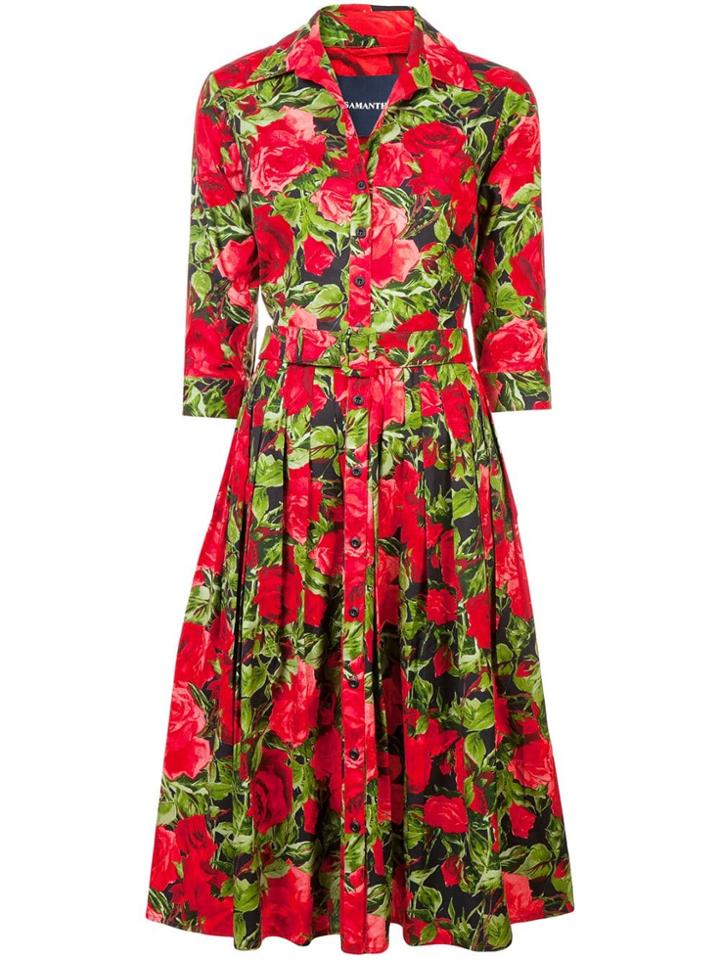 Samantha Sung Audrey Dress 2 Fw18 Damask Rose - Black