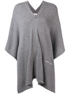 Sonia Rykiel Knitted Poncho Jumper - Grey