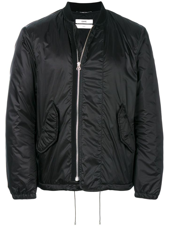 Oamc Asymmetric Front Bomber Jacket - Black