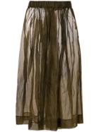 Uma Wang Creased Effect Skirt - Brown