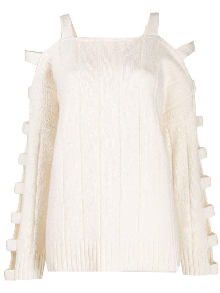 Mcq Alexander Mcqueen Cutout Sleeve Sweater - White