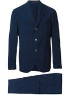 The Gigi Prince Of Wales Check 'degas' Suit, Men's, Size: 50, Blue, Wool