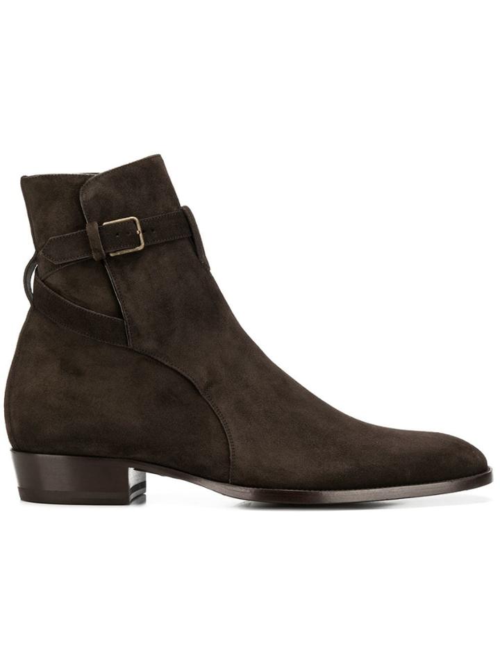 Saint Laurent Wyatt Jodhpur Boots - Brown