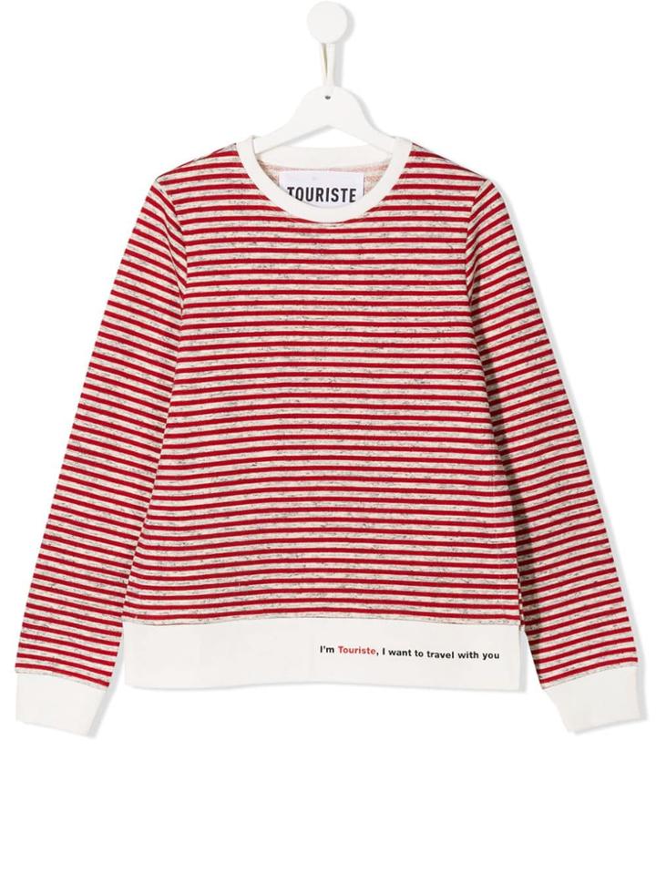 Touriste Striped Sweatshirt - Red