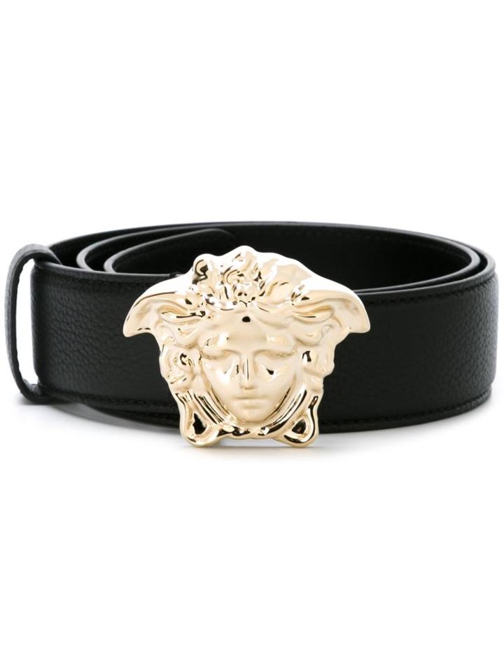 Versace Medusa Belt, Women's, Size: 80, Black, Calf Leather