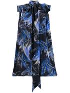 Givenchy Knot Detail Printed Dress - Blue