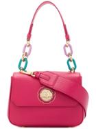 Salvatore Ferragamo Chain-embellished Shoulder Bag - Pink & Purple