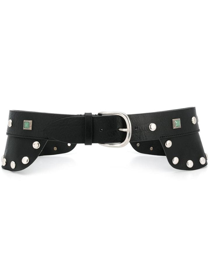 Isabel Marant Tricy Stone Embellished Belt - Black