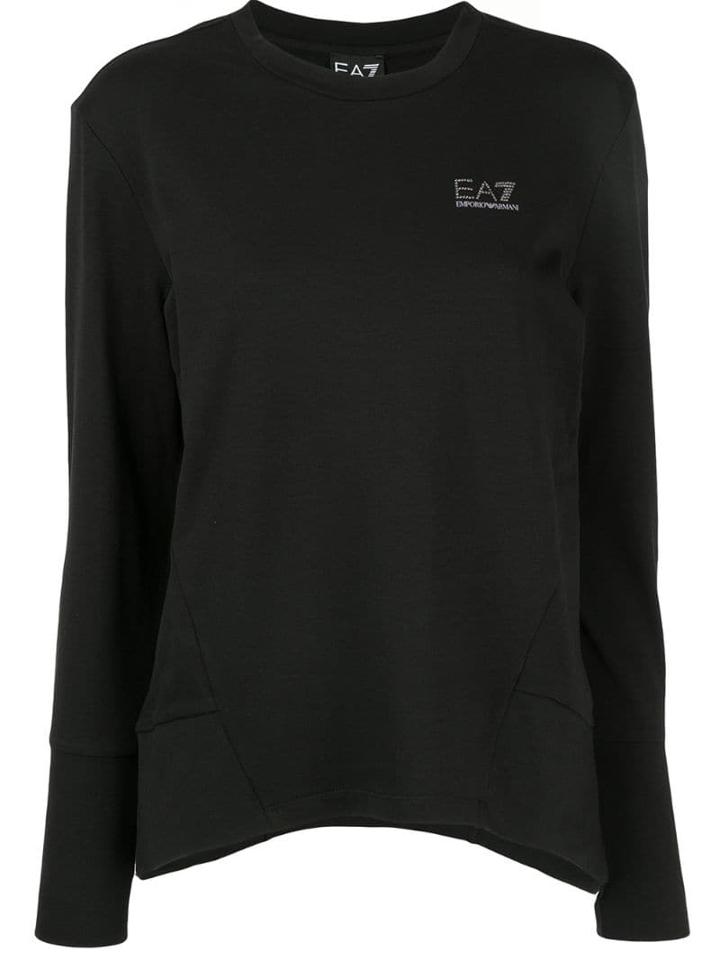 Ea7 Emporio Armani Glitter Logo Jumper - Black