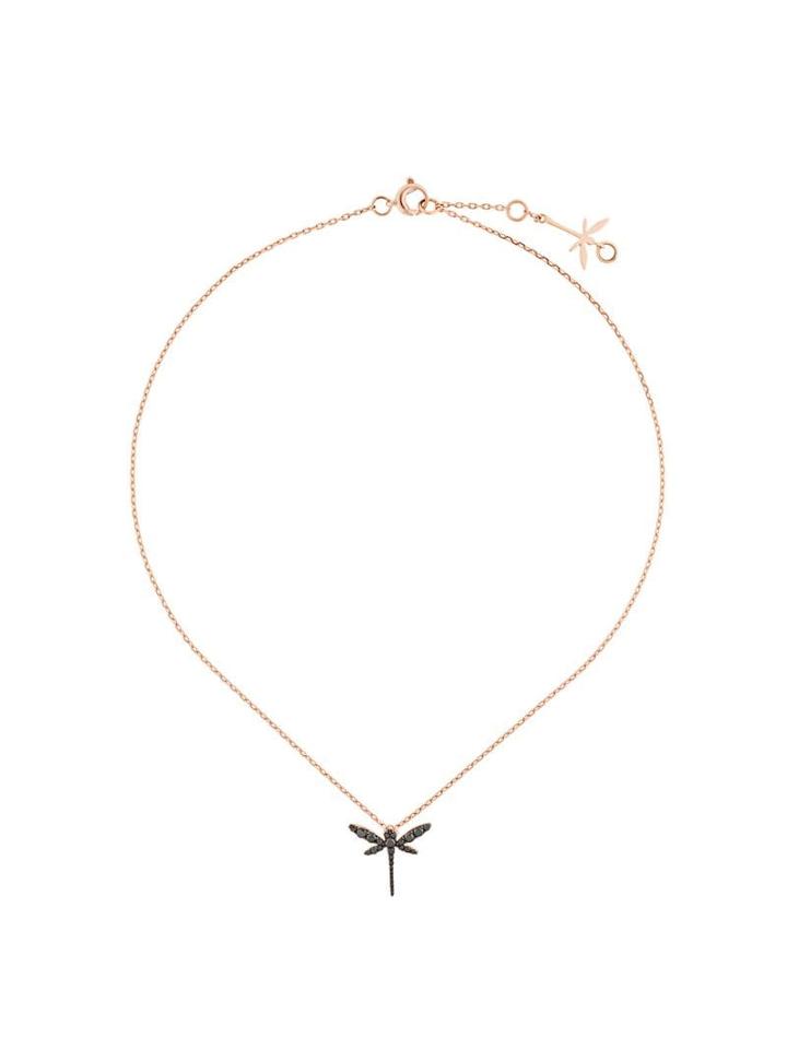 Anapsara Dragonfly Necklace - Rose Gold