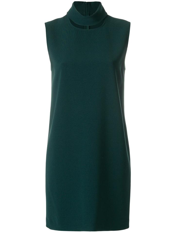 Theory Slit Collar Dress - Green