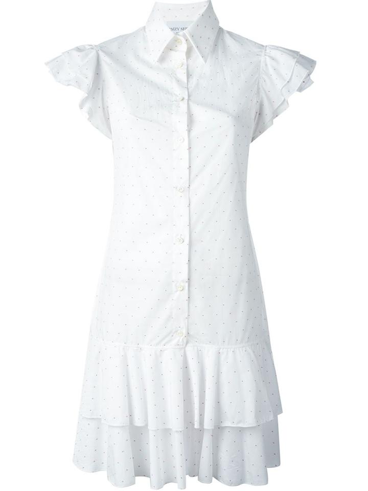 Daizy Shely Ruffle Sleeve Shirt Dress